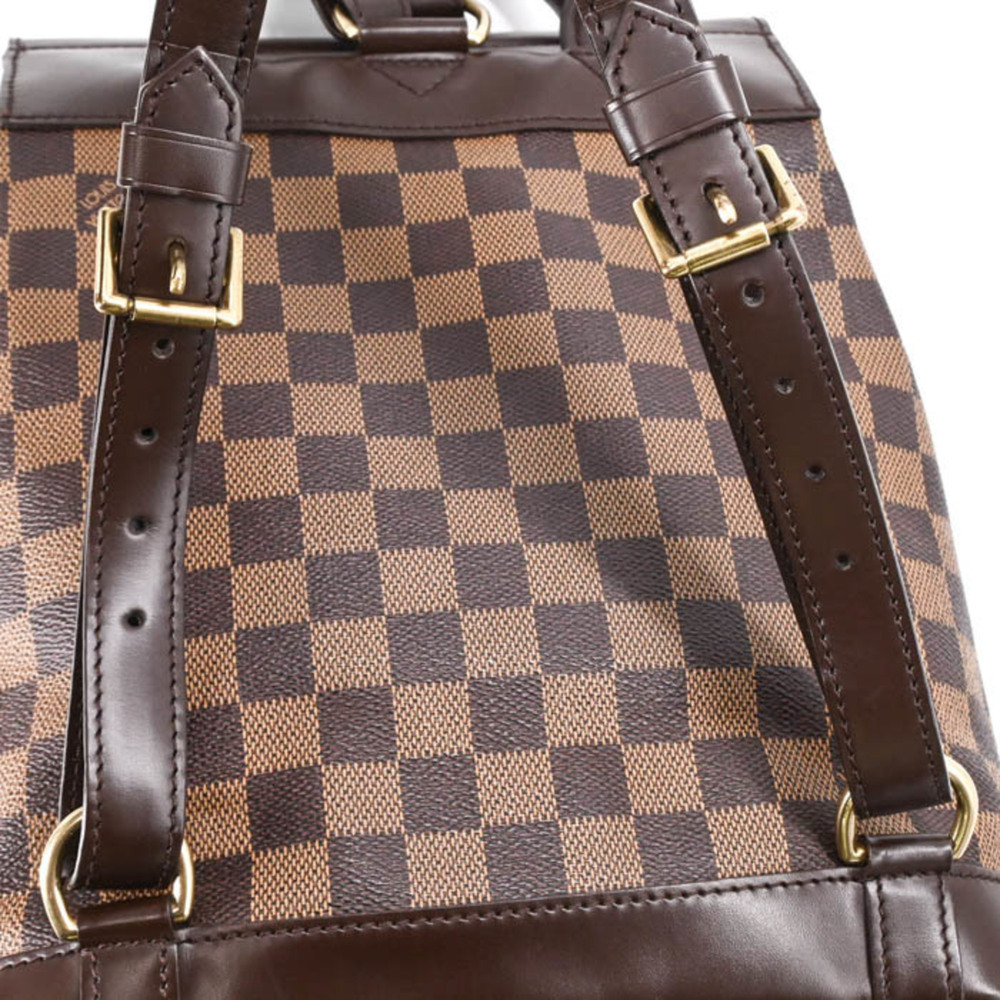 LOUIS VUITTON Authentic Brown Damier Canvas Backpack - Picture 11 of 16